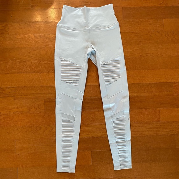 NWOT Alo - dove grey Moto legging M - Picture 2 of 5